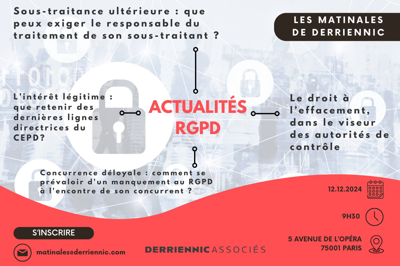 Actualités RGPD @ Cabinet Derriennic Associés | Paris | Île-de-France | France